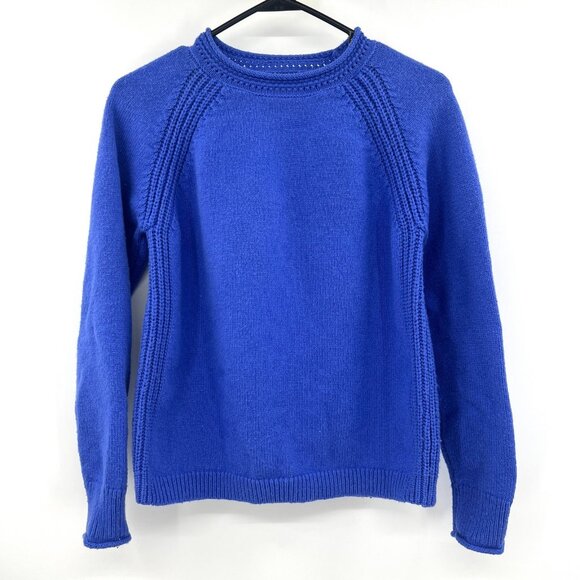 Caslon Sweaters - Caslon Merino Wool Blend Blue Pullover Sweater Women's Small